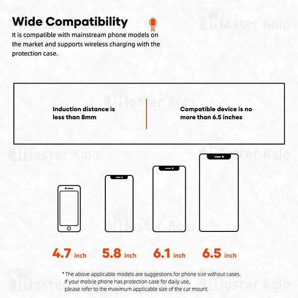 هولدر و شارژر وایرلس دریچه کولری راک Rock W31 Wireless Charger Car Mount Gravity 118A-15 توان 15 وات