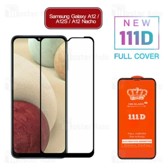 محافظ صفحه شیشه ای تمام صفحه تمام چسب سامسونگ Samsung Galaxy A12 / A12S / A12 Nacho 111D Glass