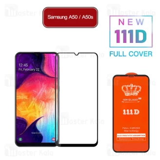 محافظ صفحه شیشه ای تمام صفحه تمام چسب سامسونگ Samsung Galaxy A50 / A50s / A20 / A30 111D Glass