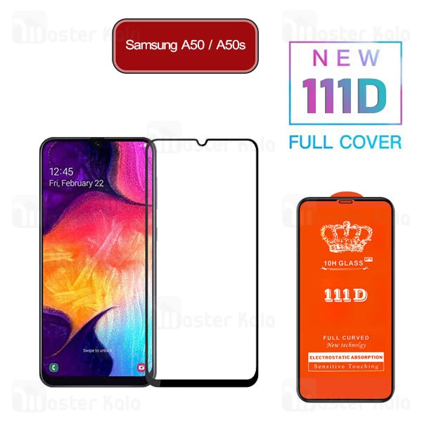 محافظ صفحه شیشه ای تمام صفحه تمام چسب سامسونگ Samsung Galaxy A50 / A50s / A20 / A30 111D Glass