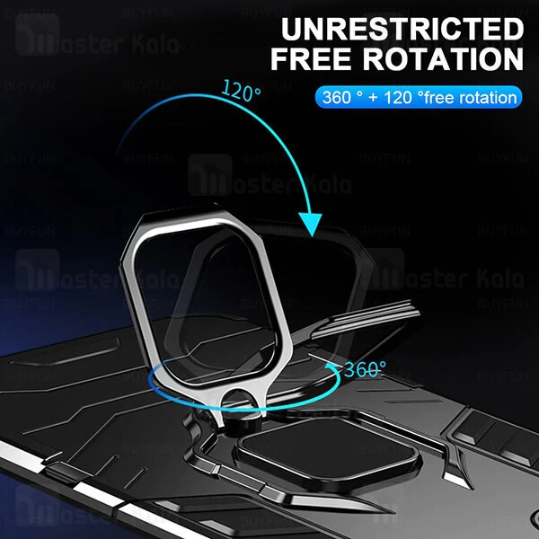 قاب ضد ضربه Xiaomi 11T / Xiaomi 11T Pro KEYSION Shock of Armor Ring Holder Case