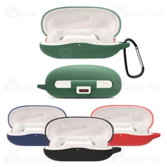 کاور محافظ سیلیکونی هندزفری شیائومی Xiaomi 1More Comfobuds 2 Earphone Silicone Case دارای قلاب آویز