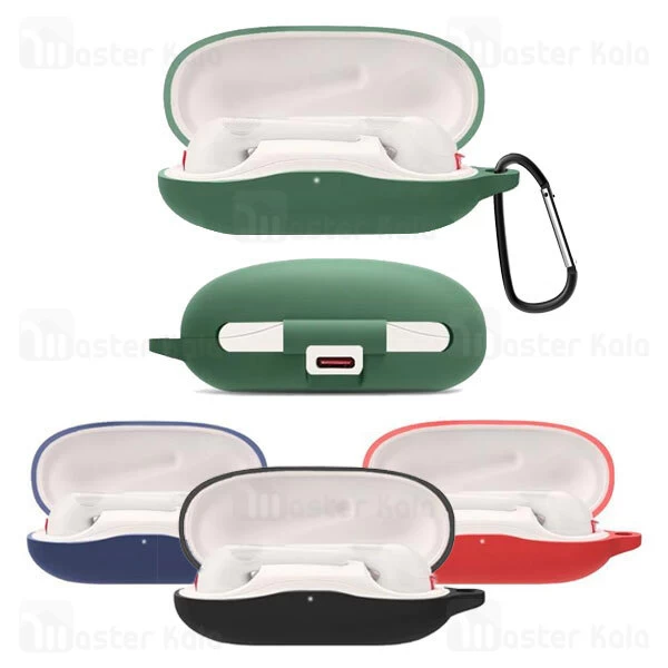 کاور محافظ سیلیکونی هندزفری شیائومی Xiaomi 1More Comfobuds 2 Earphone Silicone Case دارای قلاب آویز