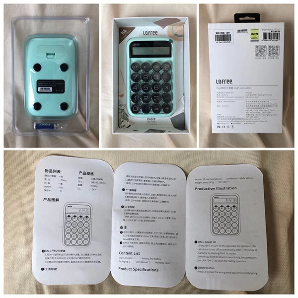 ماشین حساب Xiaomi Lofree 10 Digital Calculator Mini Desktop