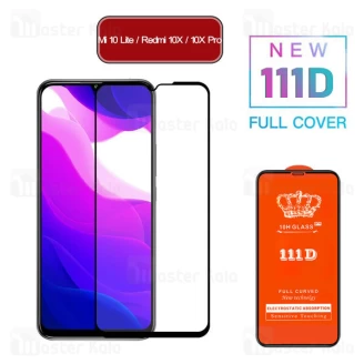 محافظ صفحه شیشه ای تمام صفحه تمام چسب Xiaomi Mi 10 Lite / Redmi 10X 5G / 10X Pro 5G 111D Glass