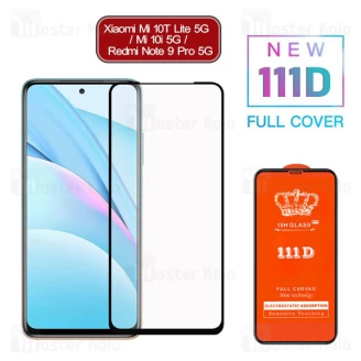 محافظ صفحه شیشه ای تمام صفحه تمام چسب Xiaomi Mi 10T Lite 5G / 10i 5G / Note 9 Pro 5G 111D Glass