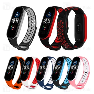 بند سیلیکونی طرح نایکی دستبند سلامتی شیائومی Mi Band 6 / Mi Band 5 Ventilate Nike