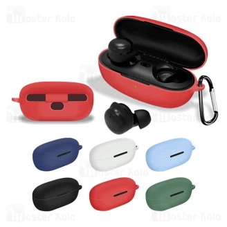 کاور محافظ سیلیکونی هندزفری کیو سی وای Xiaomi QCY T17s / T17 دارای قلاب آویز