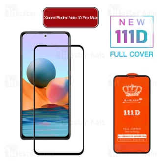 محافظ صفحه شیشه ای تمام صفحه تمام چسب شیائومی Xiaomi Redmi Note 10 Pro Max 111D Glass