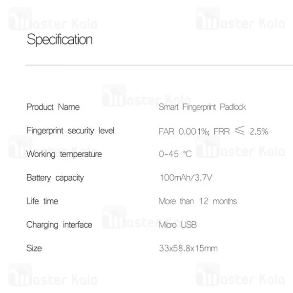 قفل هوشمند Xiaomi Youdian Kitty Smart Fingerprint Padlock YD-K1