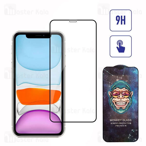 گلس تمام صفحه تمام چسب مانکی آیفون iPhone 11 / XR Monkey Premium Glass