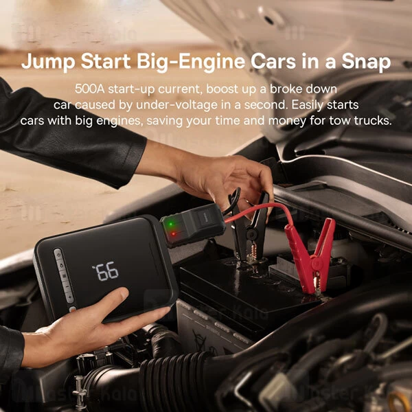 پاوربانک و کمپرسور باد و جامپ استارتر خودرو 8000 میلی آمپر بیسوس Baseus Super Energy CGCN000001