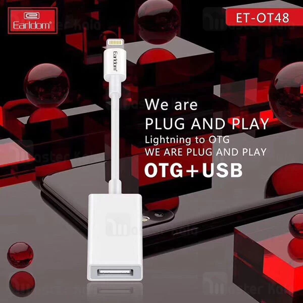 کابل تبدیل OTG لایتنینگ به USB ارلدام Earldom OT48