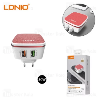 شارژر دیواری الدینیو LDNIO A2405Q QC3.0 فست شارژ و همراه با کابل
