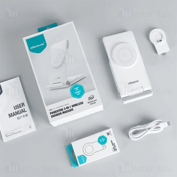 استند و شارژر وایرلس مگ سیف نیلکین Nillkin PowerTrio 3-in-1