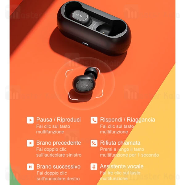 هندزفری بلوتوث دوگوش کیو سی وای QCY T1C