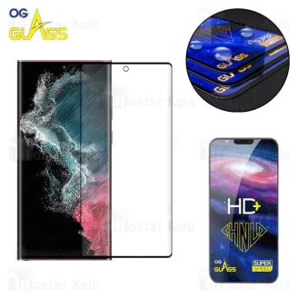 محافظ صفحه نانو تمام صفحه تمام چسب سامسونگ Samsung Galaxy S22 Ultra OG HD+ PET