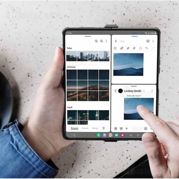 قاب محافظ Samsung Galaxy Z Fold 4 5G Nillkin CamShield Pro Full Set Case دارای محافظ دوربین