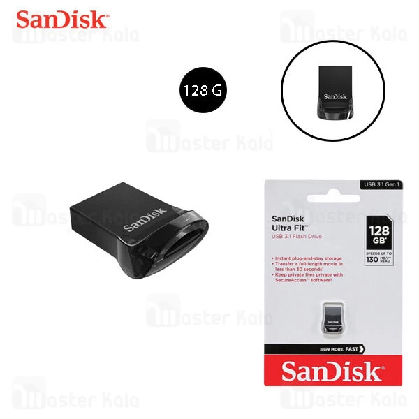 فلش مموری 128 گیگابایت سن دیسک SanDisk Ultra Fit SDCZ430