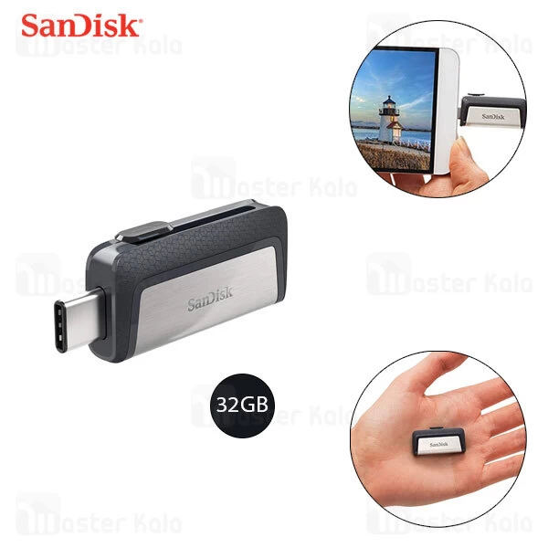 فلش مموری 32 گیگابایت سن دیسک SanDisk Ultra Dual Drive USB3.1 Type-C