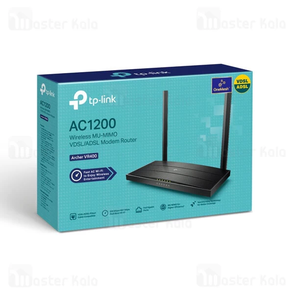 مودم روتر 2 آنتن تی پی لینک TP-Link VR400 VDSL2 / ADSL2 Plus