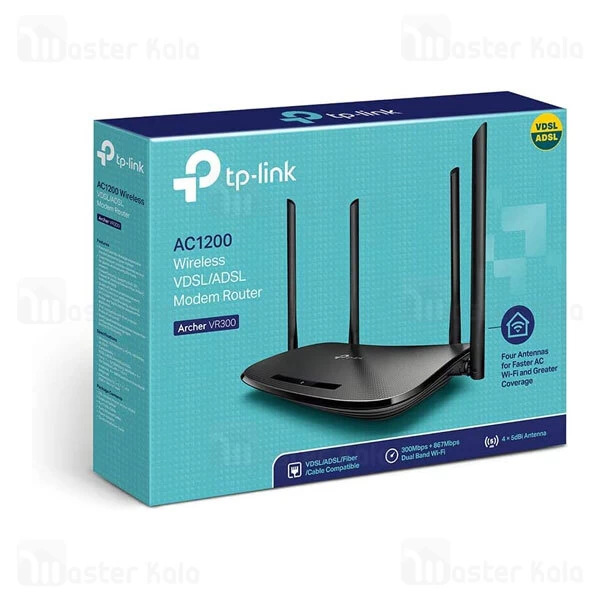 مودم روتر 4 آنتن تی پی لینک TP-Link VR300 VDSL2 / ADSL2 Plus