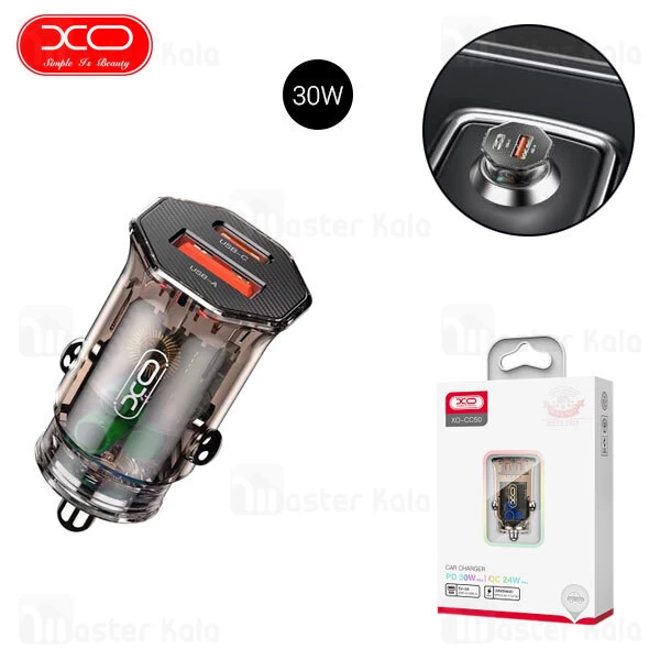 شارژر فندکی فست شارژ ایکس او XO CC50 توان 30 وات