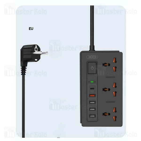 چند راهی برق و شارژر ایکس او XO WL06 دارای 5 پورت