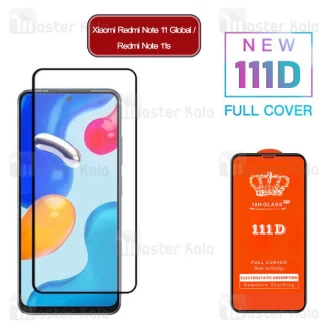 محافظ صفحه شیشه ای تمام صفحه تمام چسب Xiaomi Redmi Note 11 Global / Redmi note 11S 111D Glass
