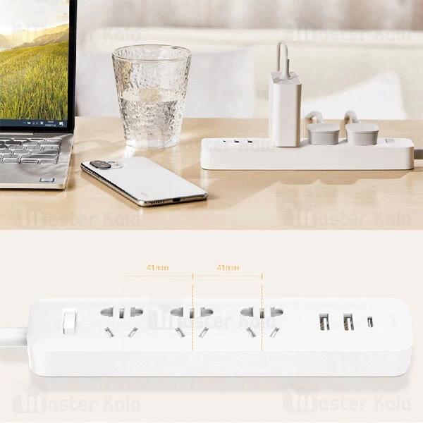 سه راهی برق شیائومی Xiaomi XMCXB05QM دارای 3 پورت