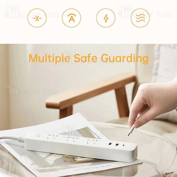 سه راهی برق شیائومی Xiaomi XMCXB05QM دارای 3 پورت