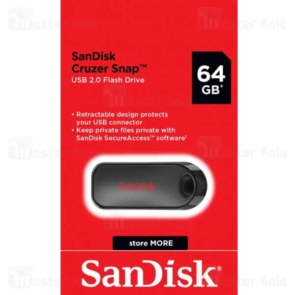 فلش مموری 64 گیگابایت سن دیسک SanDisk Cruzer Snap SDCZ62