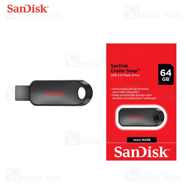 فلش مموری 64 گیگابایت سن دیسک SanDisk Cruzer Snap SDCZ62
