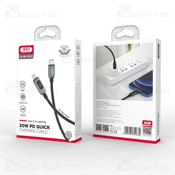 کابل لایتنینگ به Type C ایکس او XO NB-Q203A طول 1 متر توان 20 وات