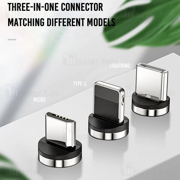 کابل مگنتی سه سر ایکس او XO NB128 طول 1 متر توان 2.4 آمپر