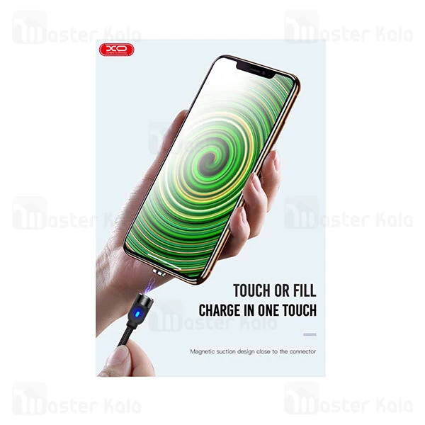 کابل مگنتی سه سر ایکس او XO NB128 طول 1 متر توان 2.4 آمپر