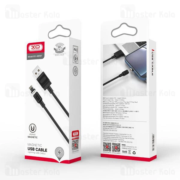 کابل مگنتی لایتنینگ ایکس او XO NB187 طول 1 متر