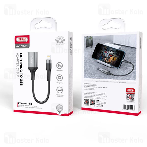 تبدیل OTG لایتنینگ به USB ایکس او Xo NB201