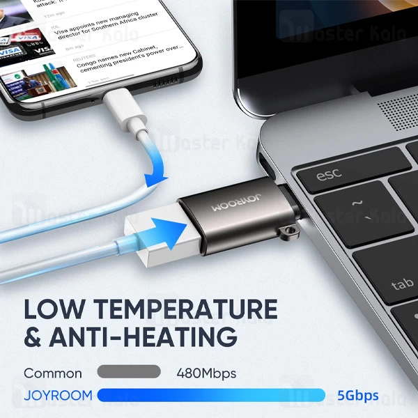 تبدیل OTG تایپ سی به USB جویروم Joyroom S-H151