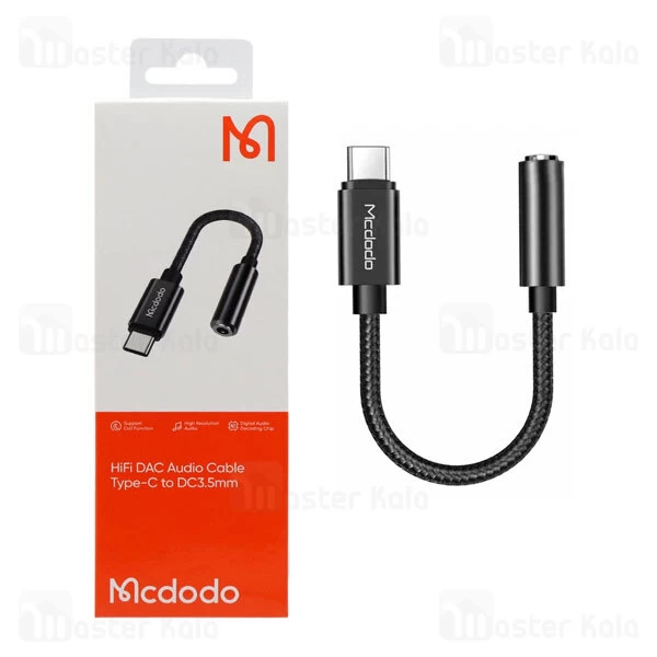 کابل تبدیل Type C به پورت AUX مک دودو Mcdodo CA-7560 HiFi DAC Audio Cable Type C to DC3.5mm