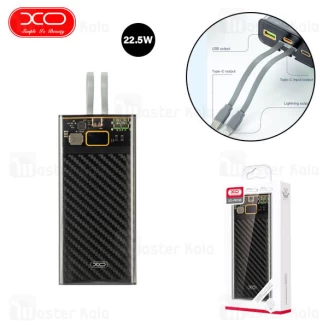 پاوربانک 20000 ایکس او XO PR196 توان 22.5 وات با کابل متصل