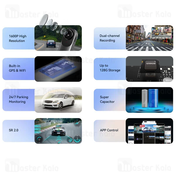 دوربین خودروی شیائومی Xiaomi DDPAI Mola N3 Pro به همراه دوربین عقب