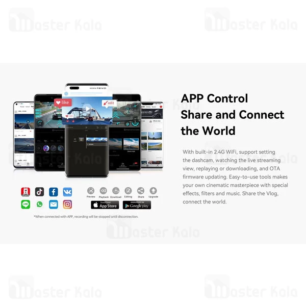 دوربین خودروی شیائومی Xiaomi DDPAI Mola N3 Pro به همراه دوربین عقب