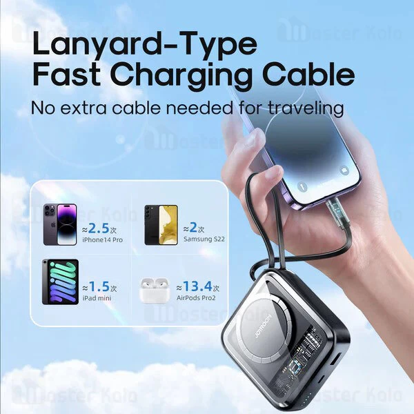 پاوربانک وایرلس 10000 مگنتی جویروم Joyroom JR-L007 توان 22.5 وات