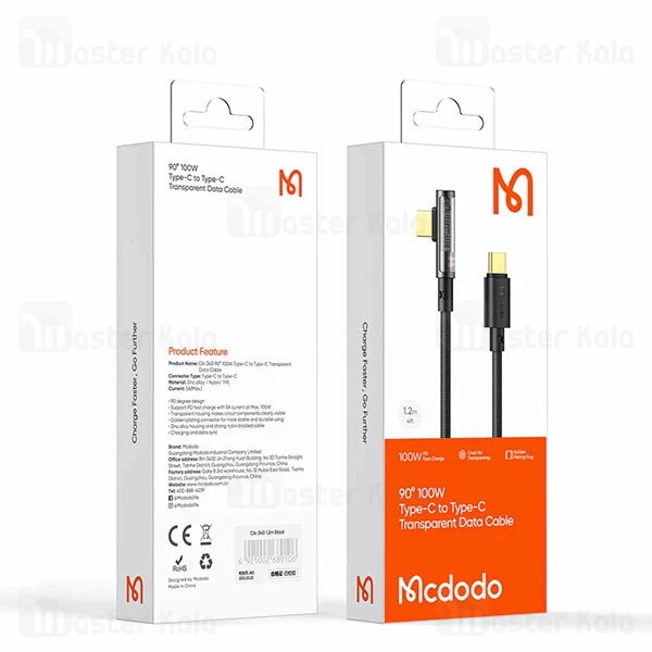 کابل Type C به Type C مک دودو Mcdodo CA-3400 توان 100 وات طول 1.2 متر