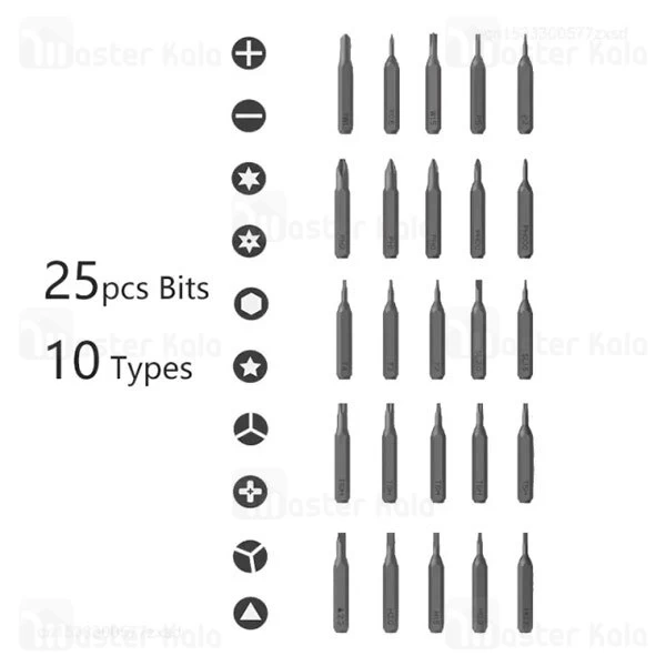 پیچ گوشتی شیائومی Xiaomi Atuman E1 Electric Precisoon Screwdriver Set دارای 25 سری مگنتی