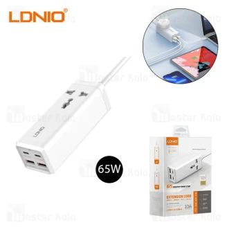 چند راهی برق و شارژر الدینیو LDNIO SC1418 دارای 4 پورت