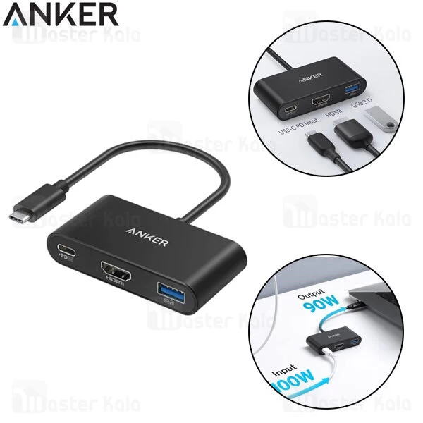 هاب 3 پورت انکر Anker PowerExpand 3 IN 1 Multi-Function HUB