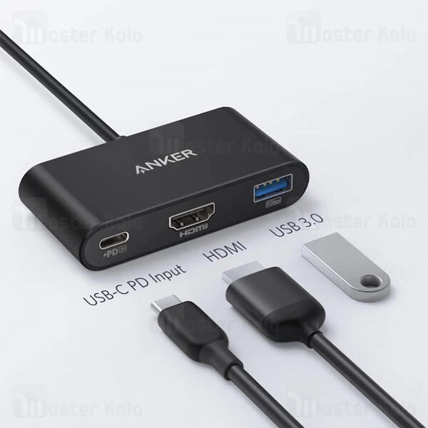 هاب 3 پورت انکر Anker PowerExpand 3 IN 1 Multi-Function HUB