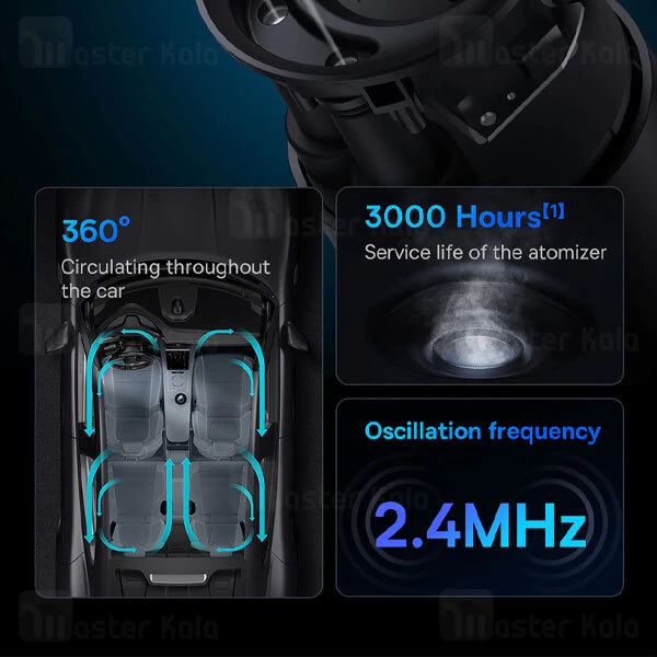 خوشبو کننده هوا هوشمند خودرو بیسوس Baseus Wisdom CNZX050001 به همراه دو رایحه